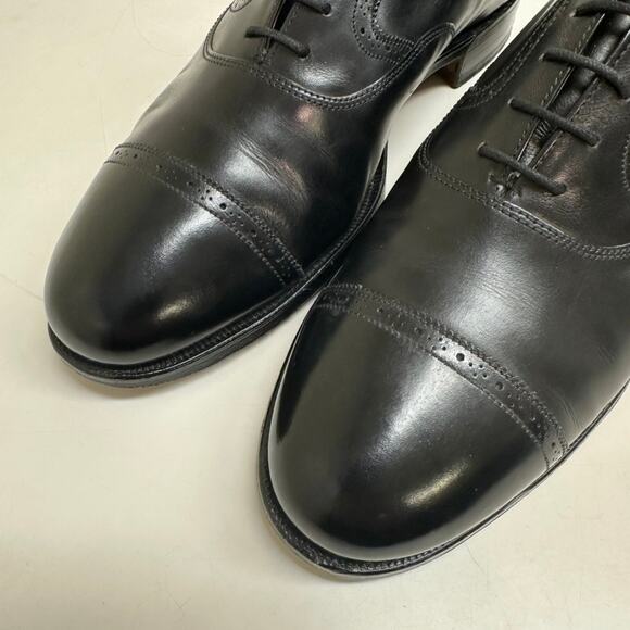 Crockett & Jones x Polo Ralph Lauren Black Calf Oxford Bench Made in England 9 - Picture 7 of 14